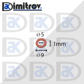 Дифтунга Ø  5 х Ø 9 х 1 mm медна